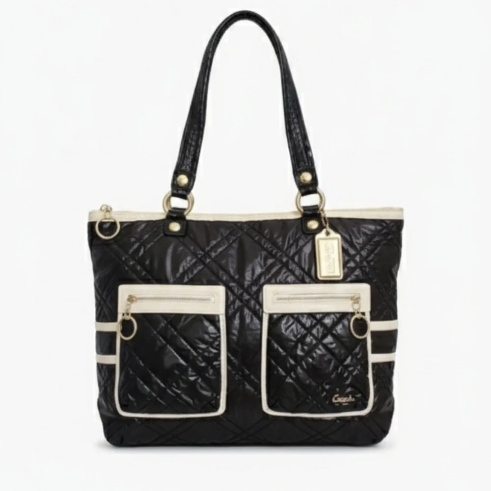 Coach 2010 Poppy Limited Edition Ski Bunny Quilted Glam Tote Bag